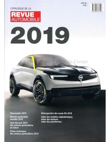 2019 AUTOMOBIl REVUE JAHRESKATALOG FRANZÖSISCH