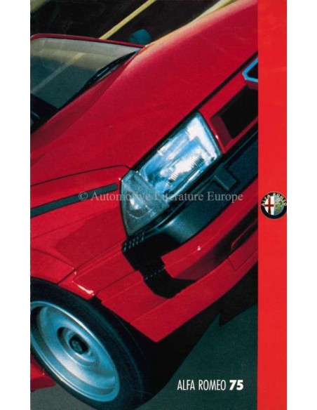 1989 ALFA ROMEO 75 T.SPARK / QV BROCHURE ENGELS