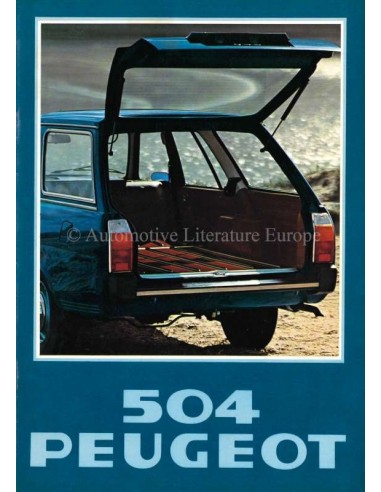 1978 PEUGEOT 504 L / GL / FAMILIALE BROCHURE NEDERLANDS