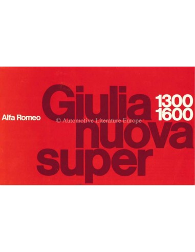 1976 ALFA ROMEO GIULIA NUOVA SUPER 1.3 & 1.6 BROCHURE DUTCH