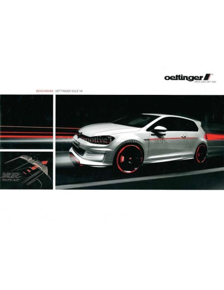 2014 VOLKSWAGEN GOLF VII OETTINGER BROCHURE GERMAN