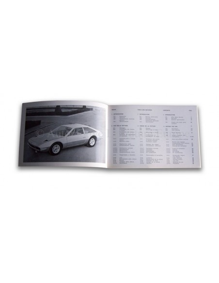 1971 LAMBORGHINI JARAMA OWNERS MANUAL