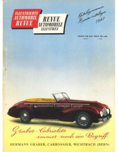 1947 AUTOMOBIL REVUE JAHRESKATALOG DEUTSCH FRANZÖSISCH