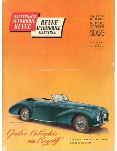 1948 AUTOMOBIL REVUE JAHRESKATALOG DEUTSCH FRANZÖSISCH