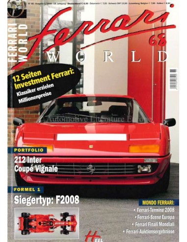 2008 FERRARI WORLD MAGAZINE 68 DUITS