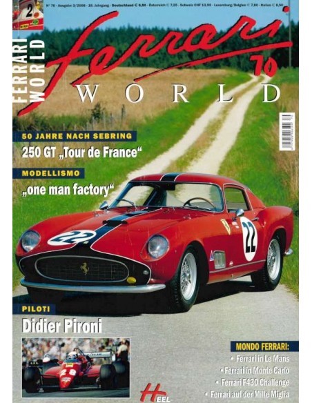 2008 FERRARI WORLD MAGAZINE 70 DUITS