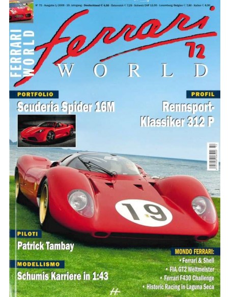 2009 FERRARI WORLD MAGAZINE 72 DUITS