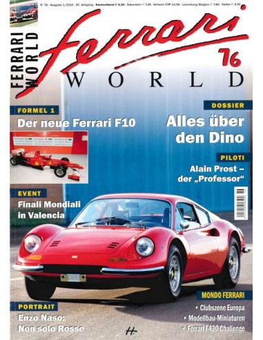 2010 FERRARI WORLD MAGAZINE 76 DUITS