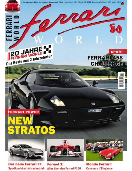 2011 FERRARI WORLD MAGAZINE 80 DUITS