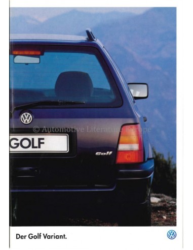 1998 VOLKSWAGEN GOLF VARIANT PROSPEKT DEUTSCH