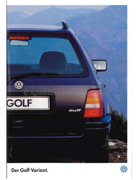 1998 VOLKSWAGEN GOLF VARIANT BROCHURE DUITS