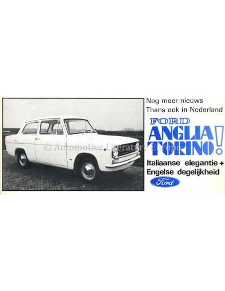 1965 FORD ANGLIA TORINO DATENBLATT NIEDERLÄNDISCH