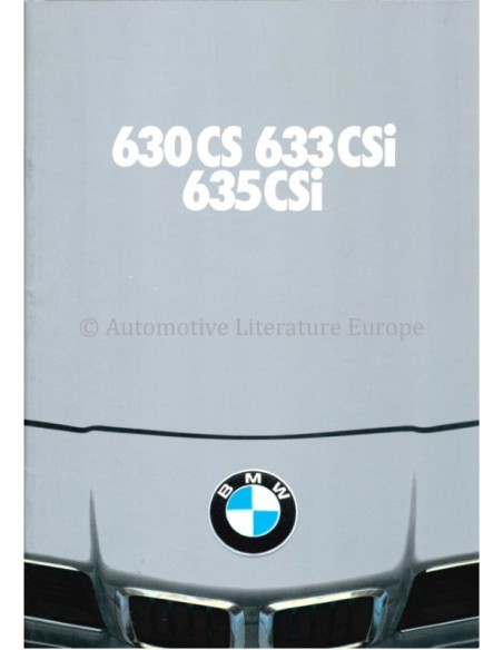 1979 BMW 6 SERIE BROCHURE NEDERLANDS