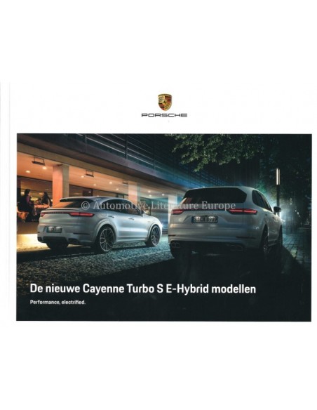 2019 PORSCHE CAYENNE TURBO S E-HYBRID HARDCOVER BROCHURE DUTCH