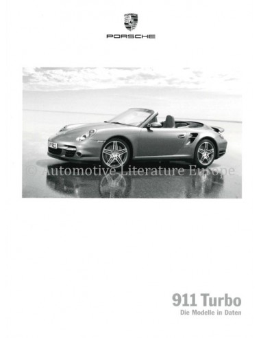 2009 PORSCHE 911 TURBO TECHNICAL SPECIFICATIONS GERMAN