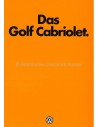 1979 VOLKSWAGEN GOLF CONVERTIBLE BROCHURE GERMAN