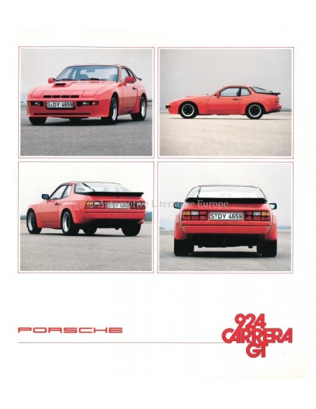 1981 PORSCHE 924 CARRERA GT BROCHURE DUITS