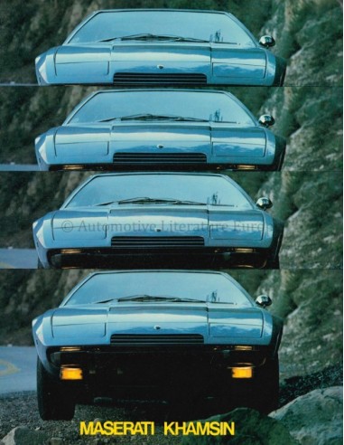 1976 MASERATI KHAMSIN BROCHURE ENGELS (USA)