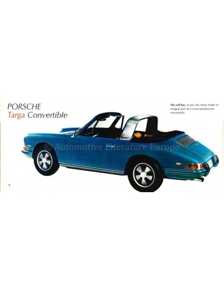 1968 PORSCHE 911 / 912 PROSPEKT ENGLISCH