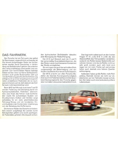 1970 PORSCHE 911 DAS KONZEPT PROSPEKT DEUTSCH