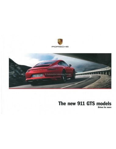 2017 PORSCHE 911 GTS HARDCOVER BROCHURE ENGLISH