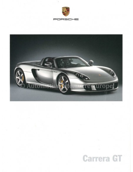 2003 PORSCHE CARRERA GT BROCHURE DUITS