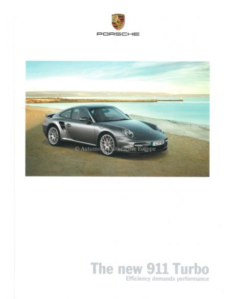 2010 PORSCHE 911 TURBO HARDCOVER PROSPEKT ENGLISCH