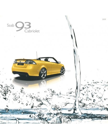 2009 SAAB 93 CABRIOLET PROSPEKT NIEDERLÄNDISCH