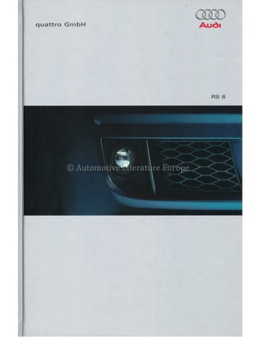 2002 AUDI RS6 QUATTRO HARDBACK BROCHURE GERMAN