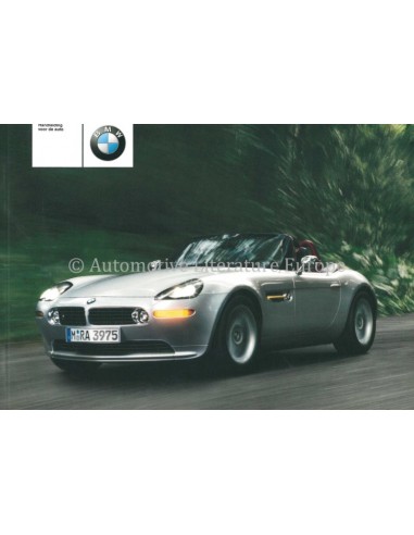 2002 BMW Z8 OWNERS MANUAL HANDBOOK DUTCH