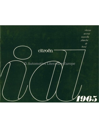 1965 CITROEN ID 19 BROCHURE FRENCH