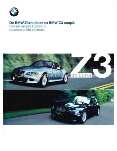 2000 BMW Z3 ROADSTER EN BMW Z3 COUPÉ  BROCHURE NIEDRLÄNDISCH