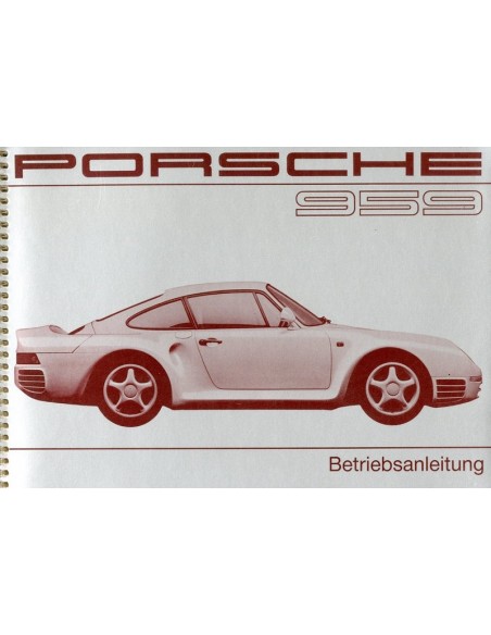 1987 PORSCHE 959 INSTRUCTIEBOEKJE DUITS