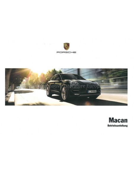 2017 PORSCHE MACAN OWNER'S MANUAL GERMAN