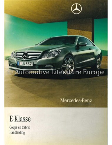 2009 MERCEDES BENZ E KLASSE COUPE BETRIEBSANLEITUNG DEUTSCH