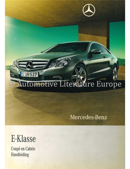 2009 MERCEDES BENZ E KLASSE COUPE BETRIEBSANLEITUNG DEUTSCH