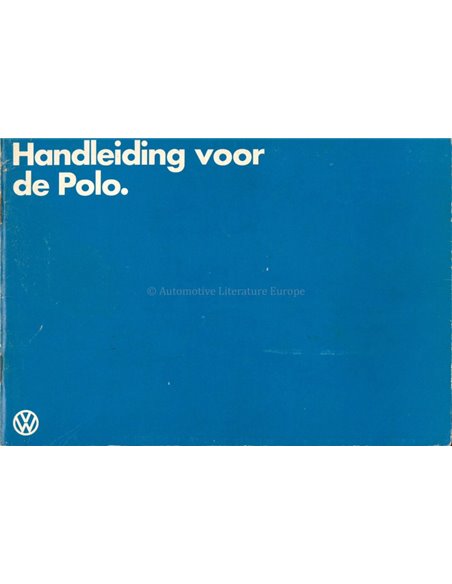 1979 VOLKSWAGEN POLO INSTRUCTIEBOEKJE NEDERLANDS