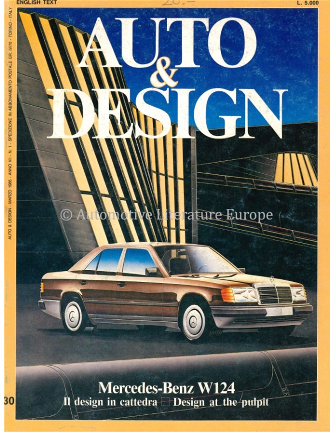 1985 AUTO & DESIGN MAGAZINE ITALIAN & ENGLISH 30