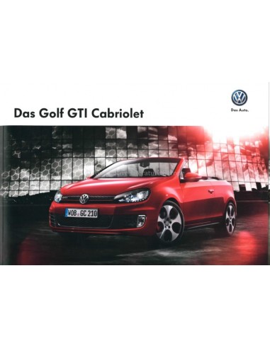 2013 VOLKSWAGEN GOLF GTI CABRIOLET BROCHURE DUITS