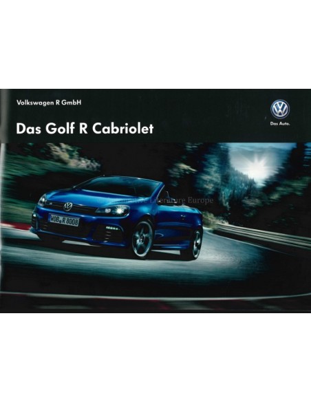 2013 VOLKSWAGEN GOLF R CABRIOLET BROCHURE DUITS