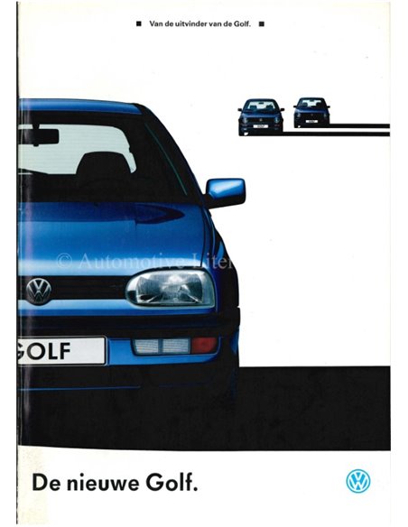 1990 VOLKSWAGEN GOLF BROCHURE NEDERLANDS