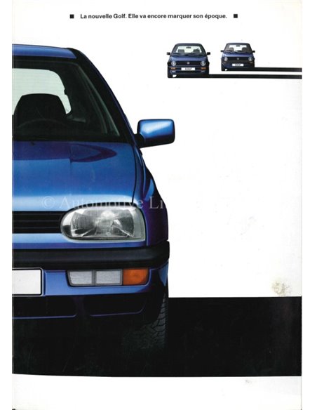 1990 VOLKSWAGEN GOLF BROCHURE NEDERLANDS