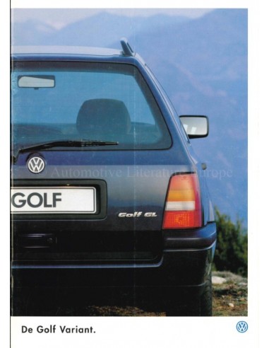 1996 VOLKSWAGEN GOLF VARIANT BROCHURE DUTCH