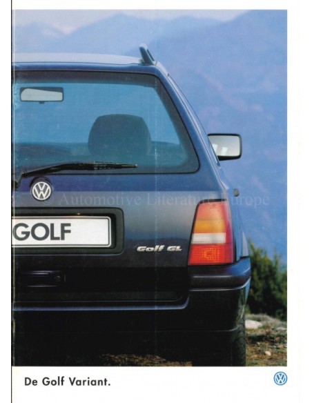 1996 VOLKSWAGEN GOLF VARIANT PROSPEKT NIEDERLÄNDISCH