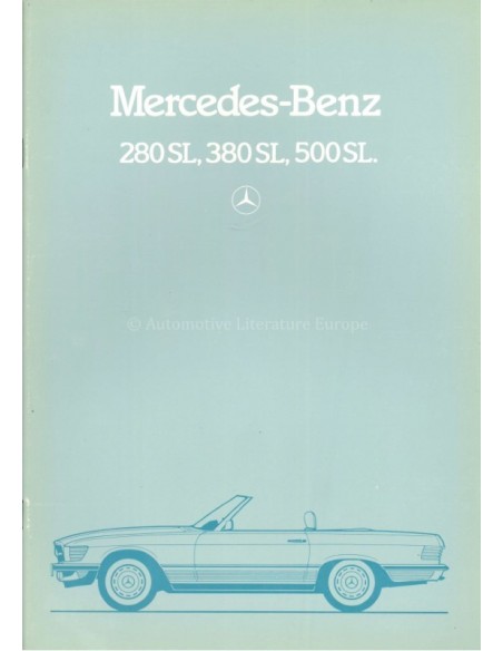 1981 MERCEDES BENZ SL BROCHURE GERMAN