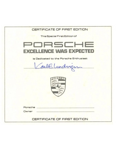 PORSCHE EXCELLENCE WAS EXPECTED - KARL LUDVIGSEN - BOEK