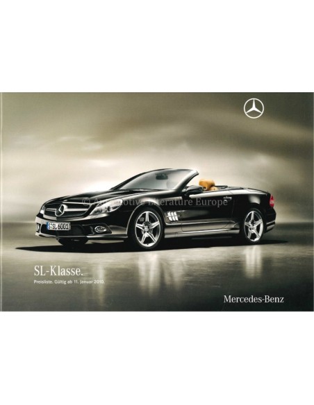 2010 MERCEDES BENZ SL BROCHURE DUITS