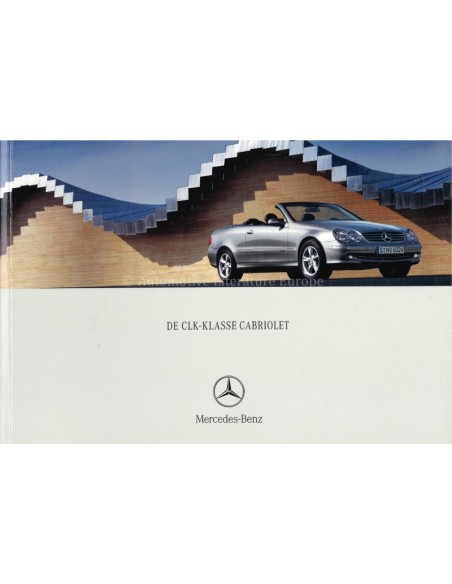 2003 MERCEDES BENZ CLK CONVERTIBLE BROCHURE DUTCH