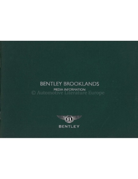 2007 BENTLEY BROOKLANDS MEDIA BROCHURE ENGLISH