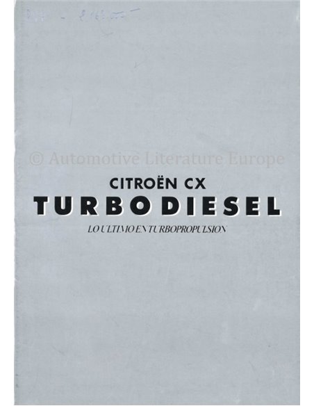 1983 CITROEN CX TURBODIESEL PROSPEKT SPANISCH